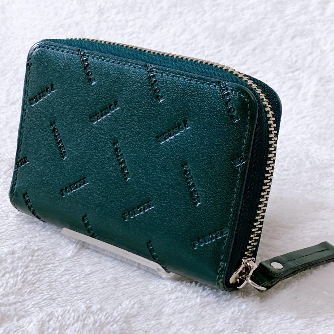 美品　PORTER ポーター　エンチェイス　&カードケース　グリーン　現行