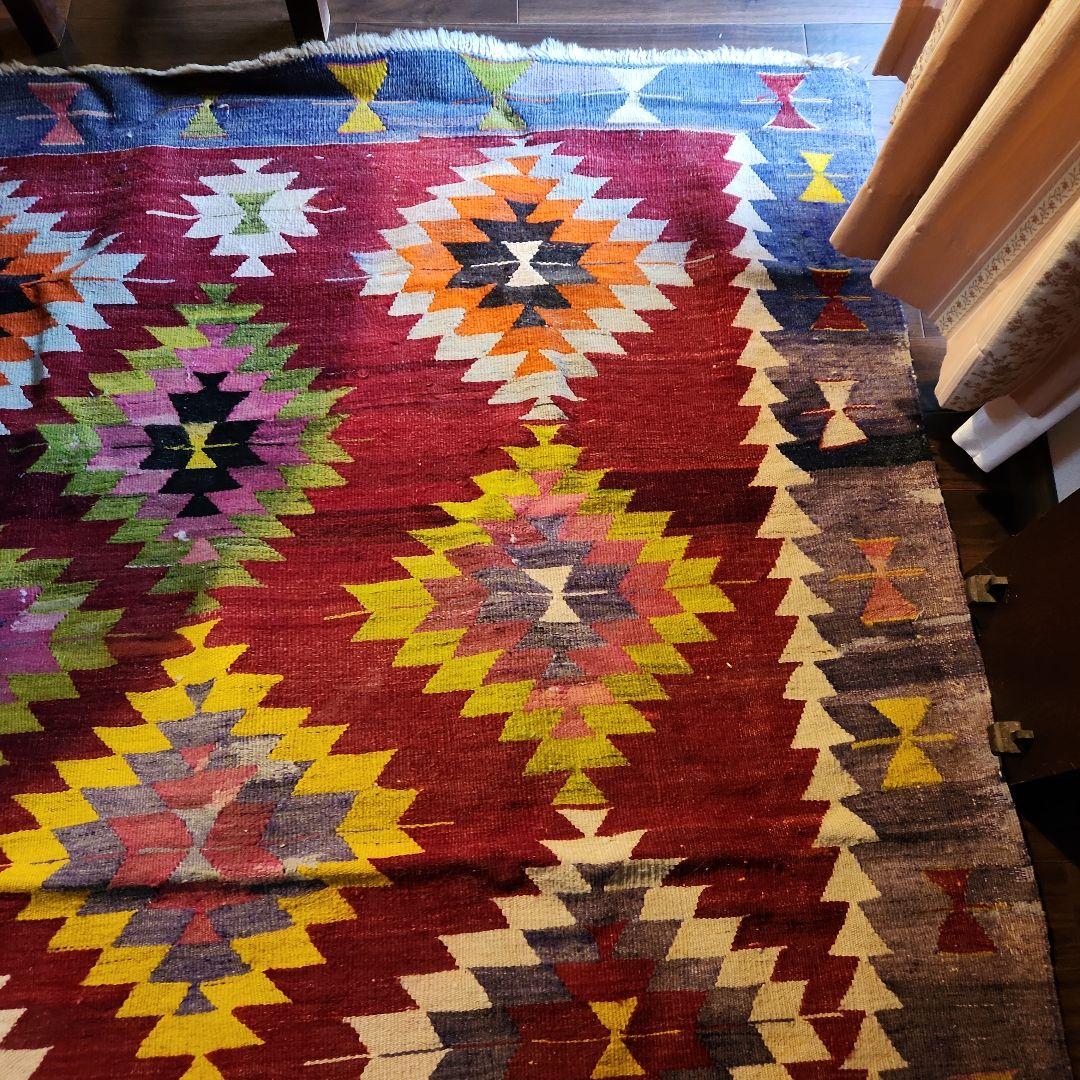 SALE♥️1950年代 トルコ手織り オールドキリム