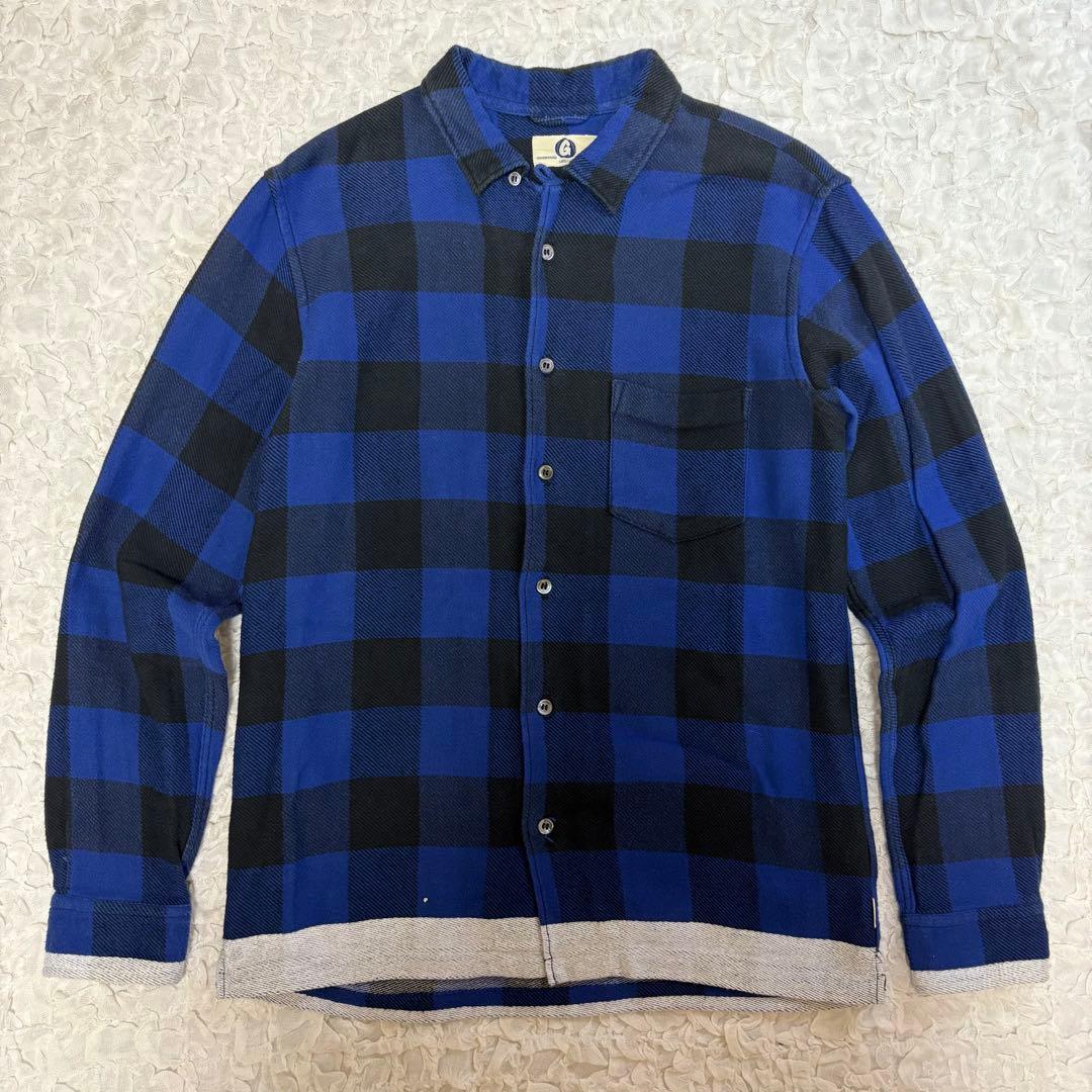 GOODENOUGH ブロックチェックネルシャツ ラインネル