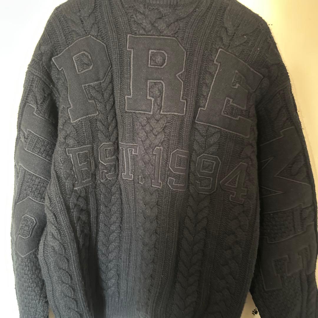 トップス Supreme 23AW Applique Cable Knit Sweate