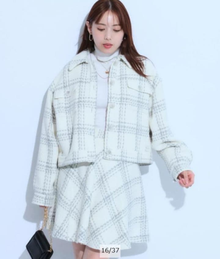 Mystrada ツイードCPOジャケット フレアミニスカート セット