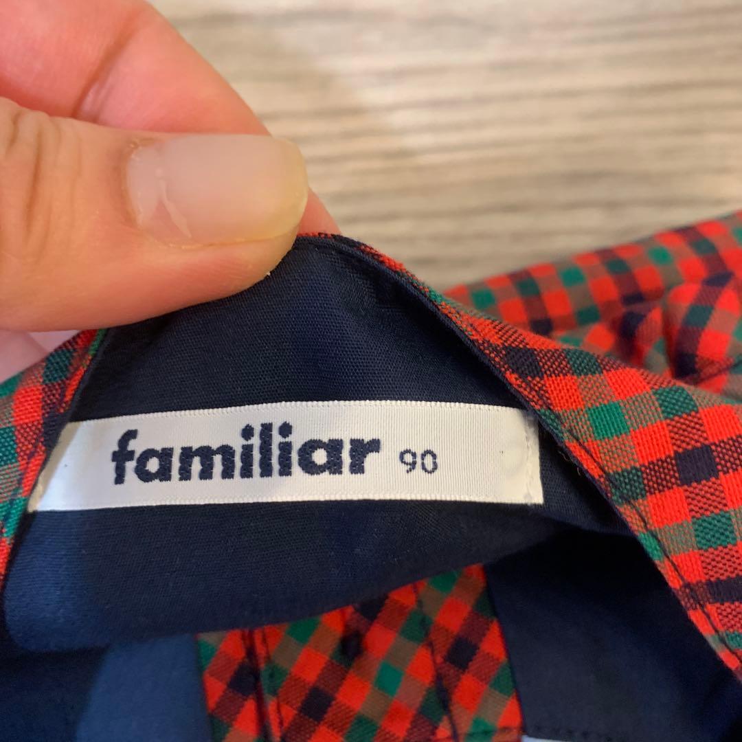 【1度のみ着用】ファミリア定番ワンピース　サイズ90