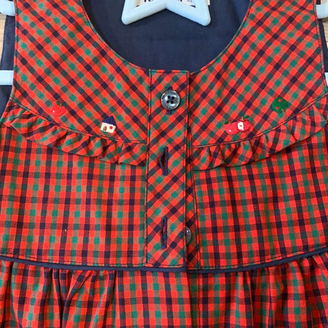 【1度のみ着用】ファミリア定番ワンピース　サイズ90