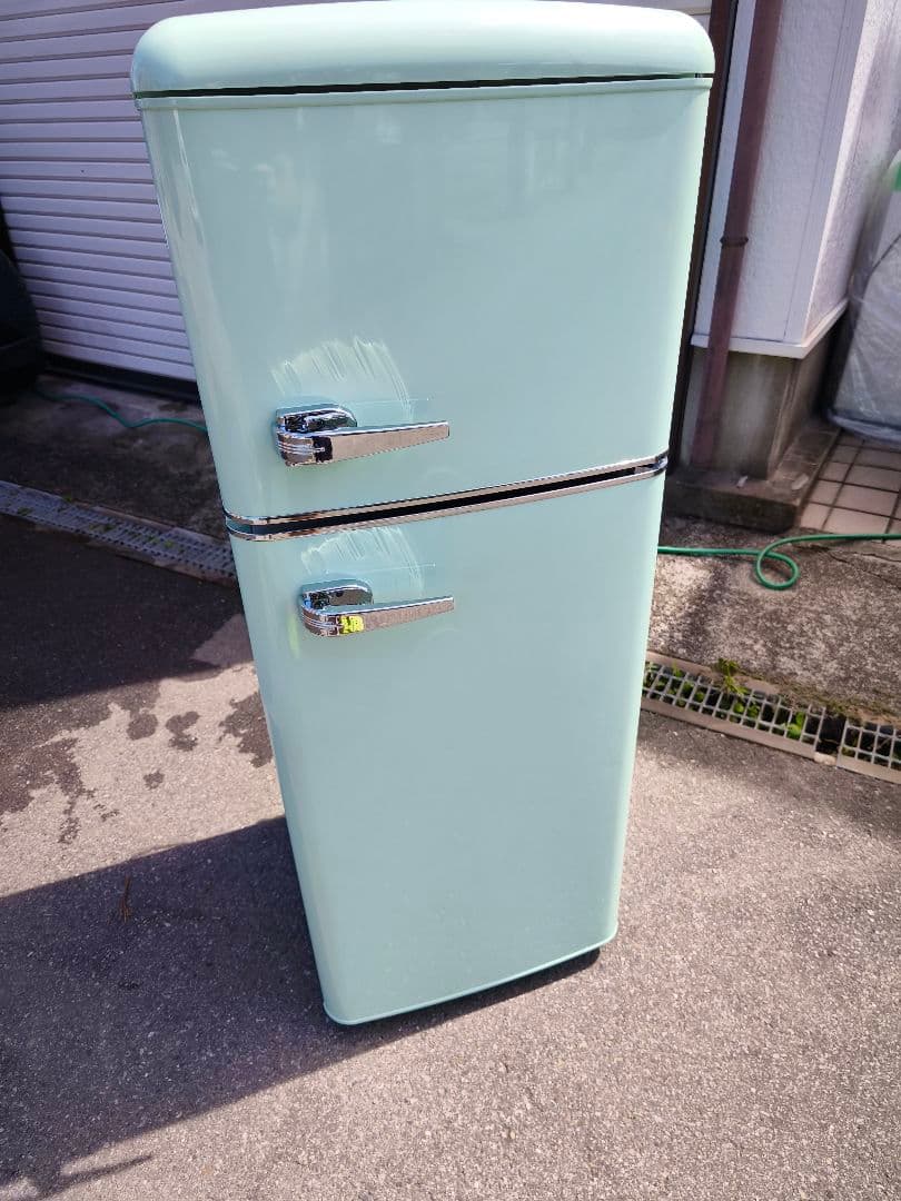 関東限 20年 条件で配送無 レトロ冷蔵庫 レトロデザイン冷蔵庫 冷蔵庫 2ドア
