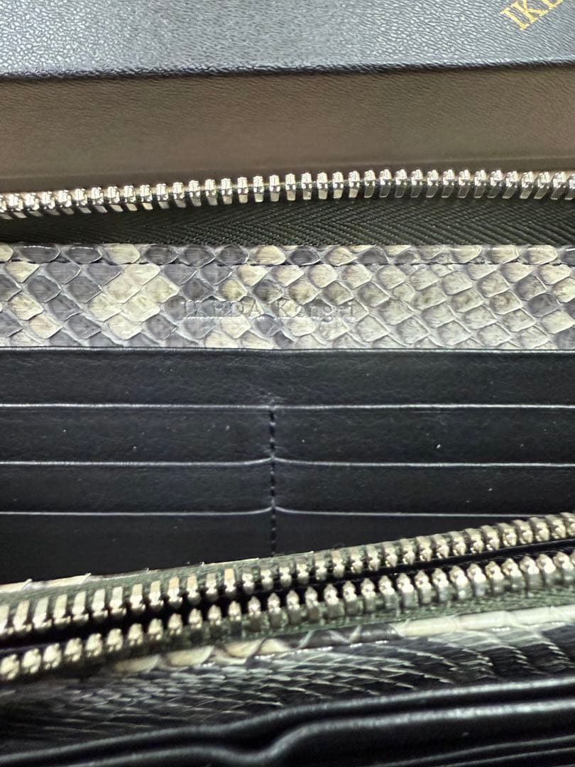 池田工芸　クロコダイルレザー長財布　千代緑