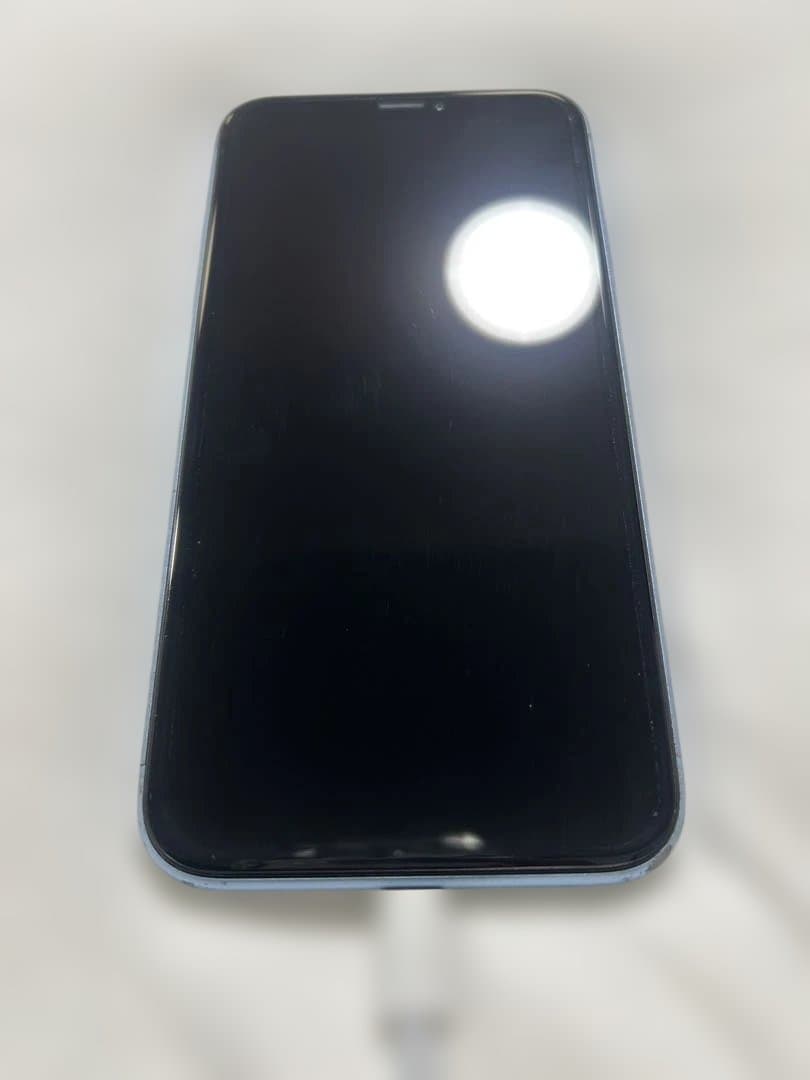 iPhone XR 64GB ブルー SIMロックなし 背面ヒビあり 動作確認済