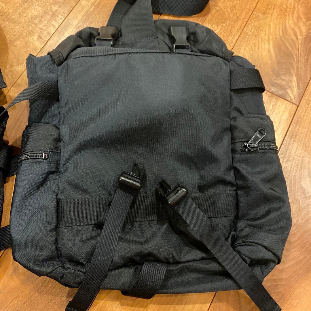 LGB バッグパック　ナイロン製　ブラック　ミニバッグ付き
