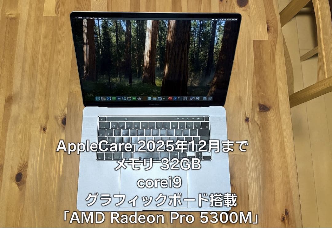 MacBook Pro 16インチ i9 32GB AppleCare付き