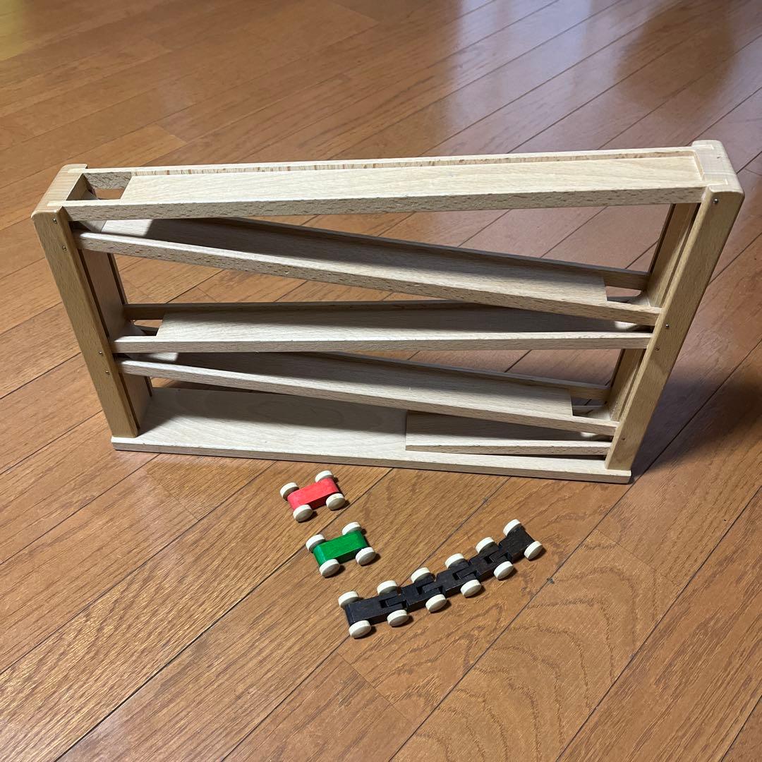 トレインカースロープ ベック社 クネクネバーン 木のおもちゃ 知育玩具　車