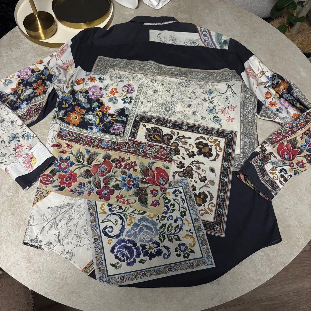 【美品】Paul Smith COLLECTION 花柄 絵画 長袖 シャツ L