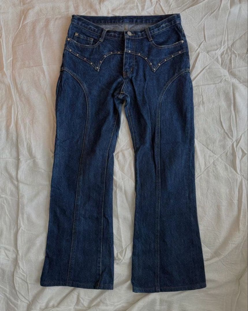 クヌースマーフ　Knuth Marf ベルボトムデニムパンツ　フレア