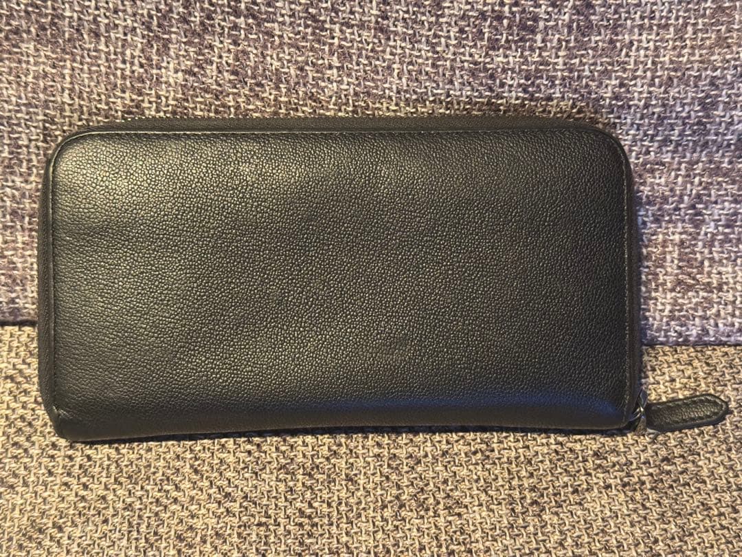 BVLGARI ブラックレザー 長財布　保証書箱付