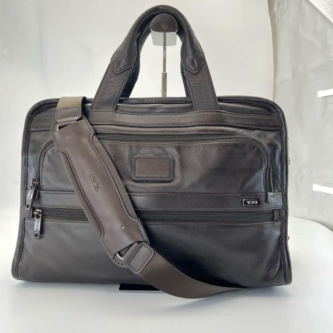 TUMI トゥミ レザー ビジネスバッグ 2WAY 茶　ショルダーストラップ新品