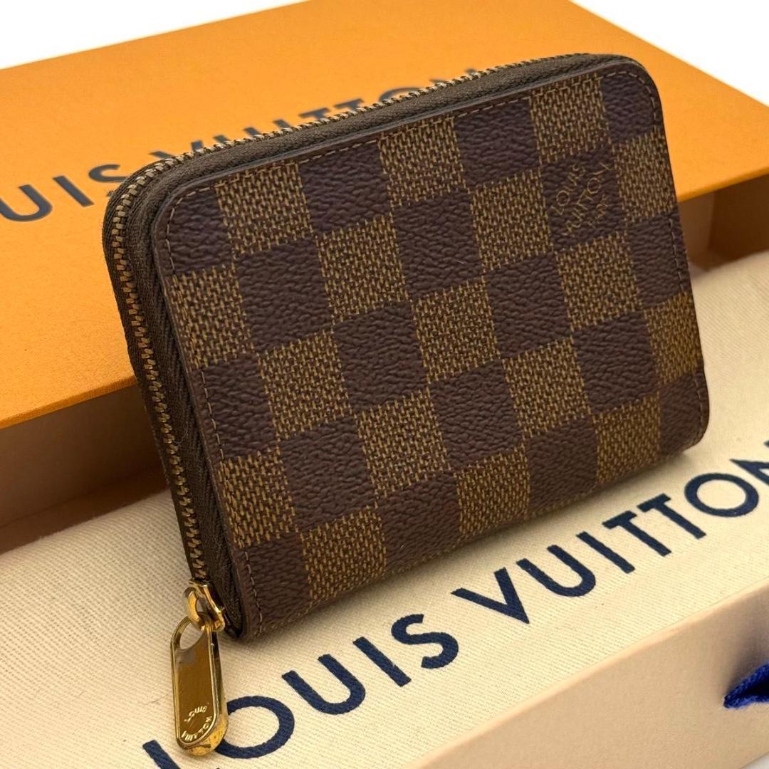 ルイヴィトン【最高級美品】ダミエ エベヌ ジッピーパース ブラウン