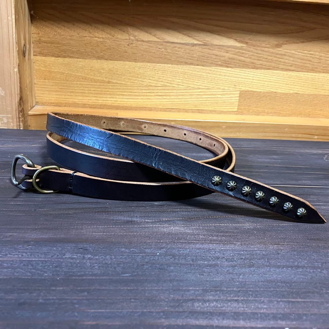 FAITH【ハンドメイド】　タンニンなめし　ナロースタッズベルト