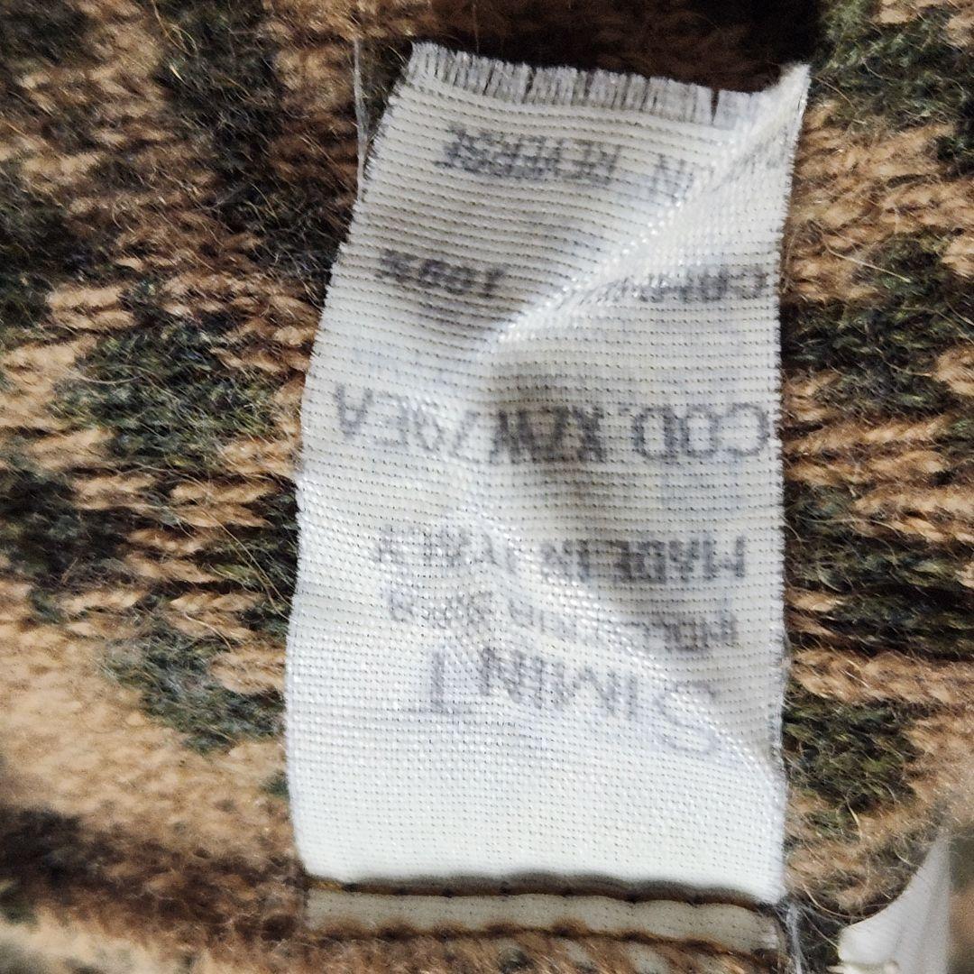 超希少✨XL相当 ジョルジオアルマーニ ニット 総柄 総キャメル ジャガード