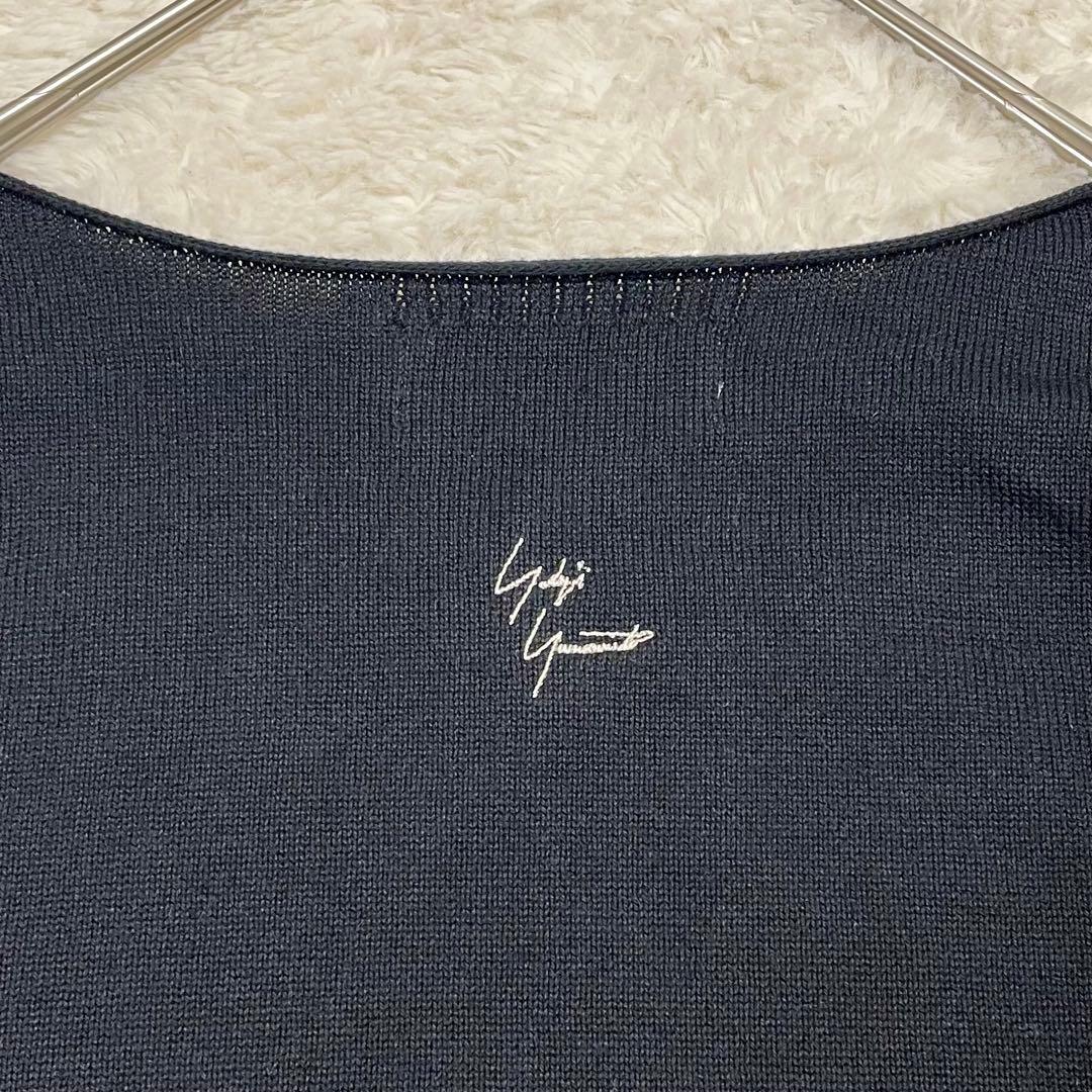 ヨウジヤマモトプールオム カシミヤ混 バックエンブロイダリー ニット