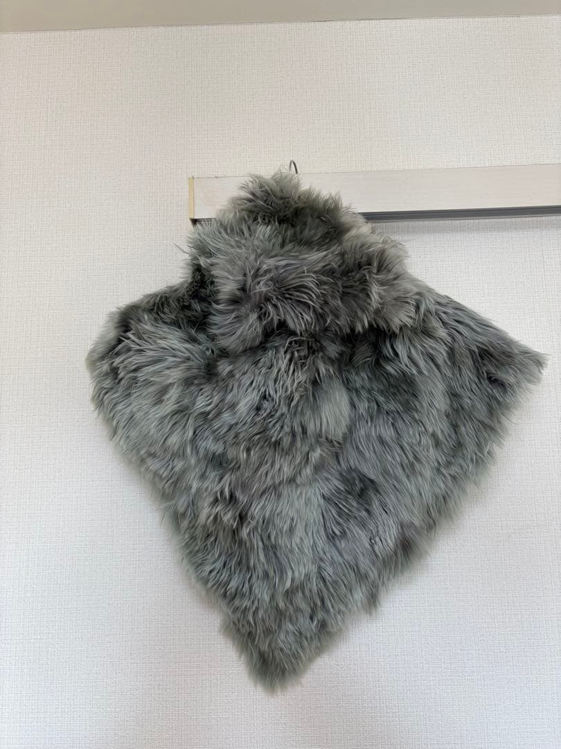 ANN DEMEULEMEESTER ムートン ファー スヌード レザー 初期