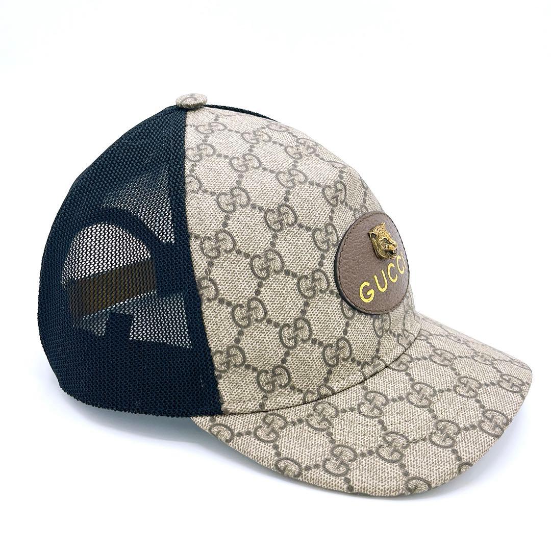 グッチ 426887 GGスプリーム タイガー キャップ　メッシュ　ユニセックス