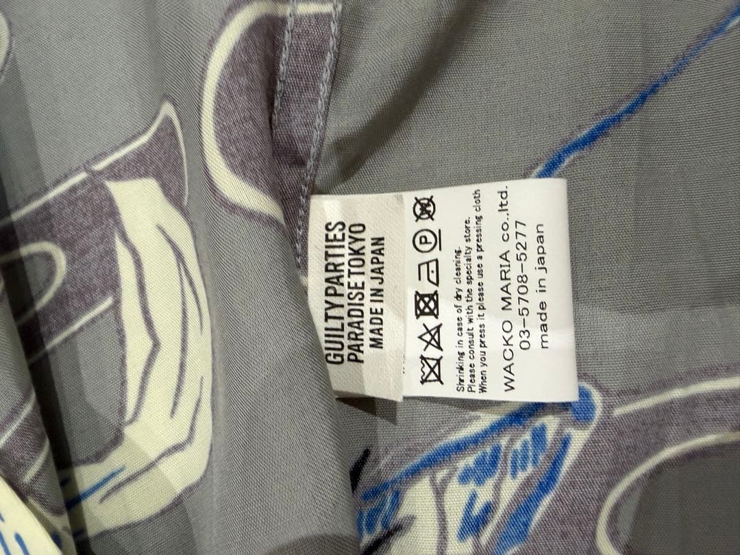 【極美品/キムタク】GUILTY PARTIES レーヨン アロハシャツ グレー