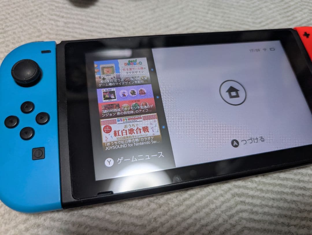 Nintendo Switch 青/赤 本体　microSDカード128GB付き