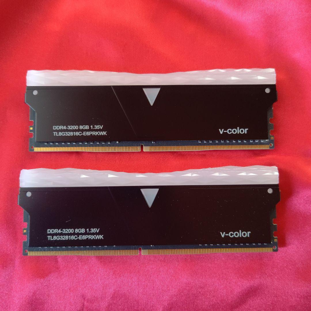 v-color DDR4-3200 8GB メモリ 2枚セット
