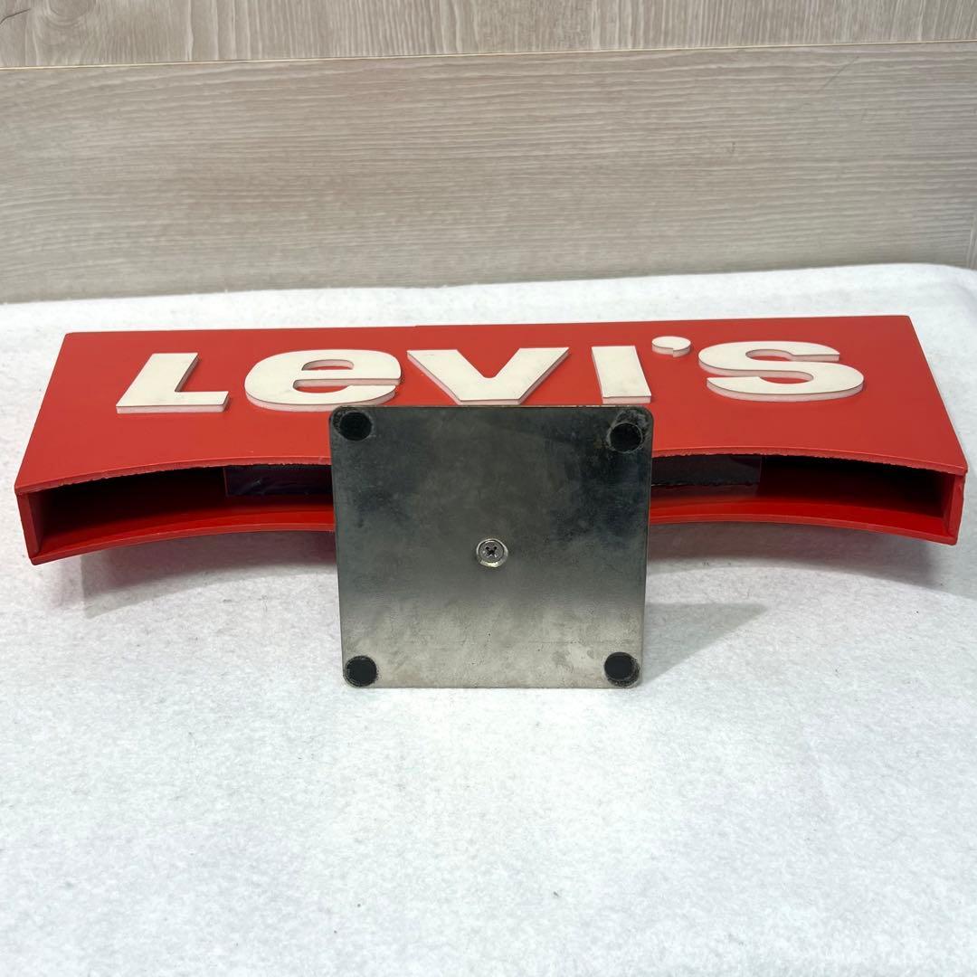 Levi's ロゴサイン 赤 回転式 リーバイス 看板 レア 非売品