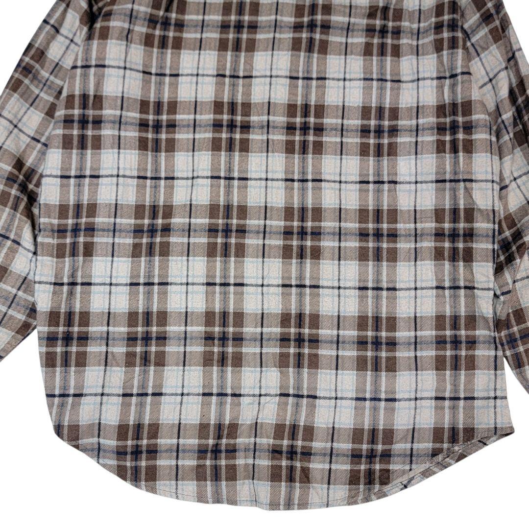 希少色 マルチブラウン USA製 FIVE BROTHER ネルシャツ L
