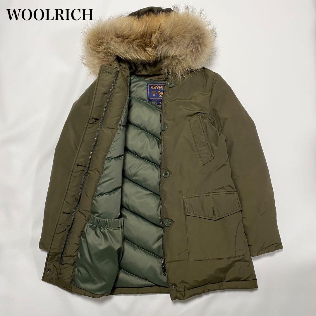 WOOLRICH ダウンコート　アークティックパーカー　ラクーンファー　カーキ