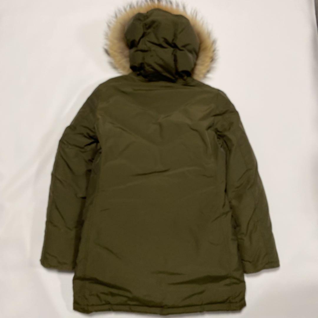 WOOLRICH ダウンコート　アークティックパーカー　ラクーンファー　カーキ