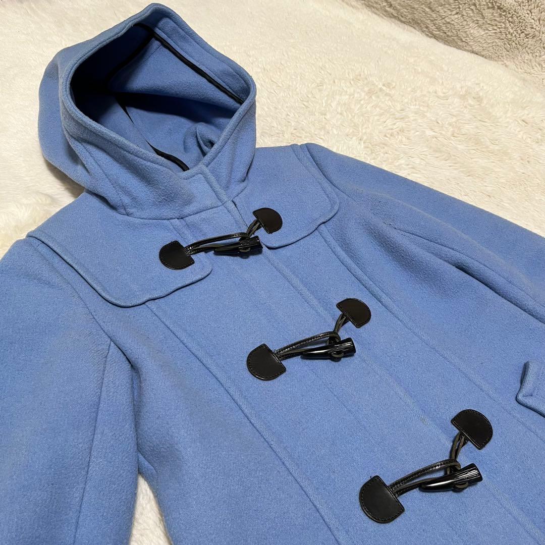 希少　ブルーレーベルクレストブリッジ　ダッフルコート　ロング　水色　38 M