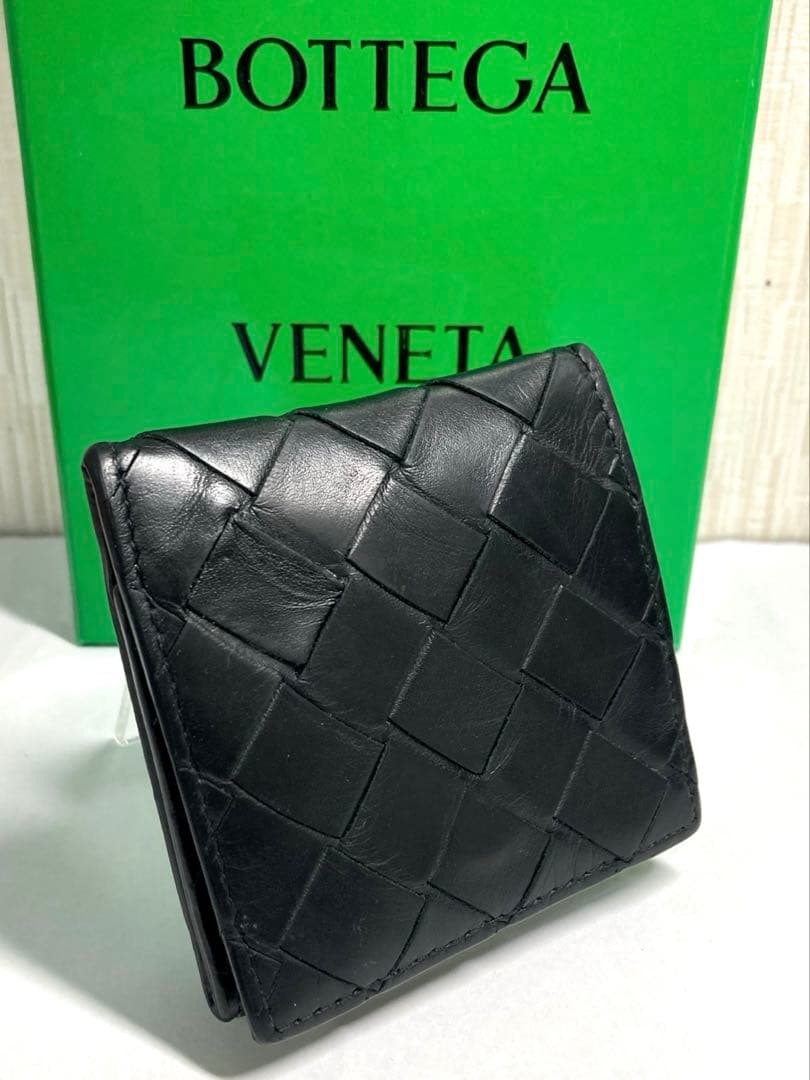 ボッテガヴェネタ　イントレチャート　レザー　ケース　RFID ブラック