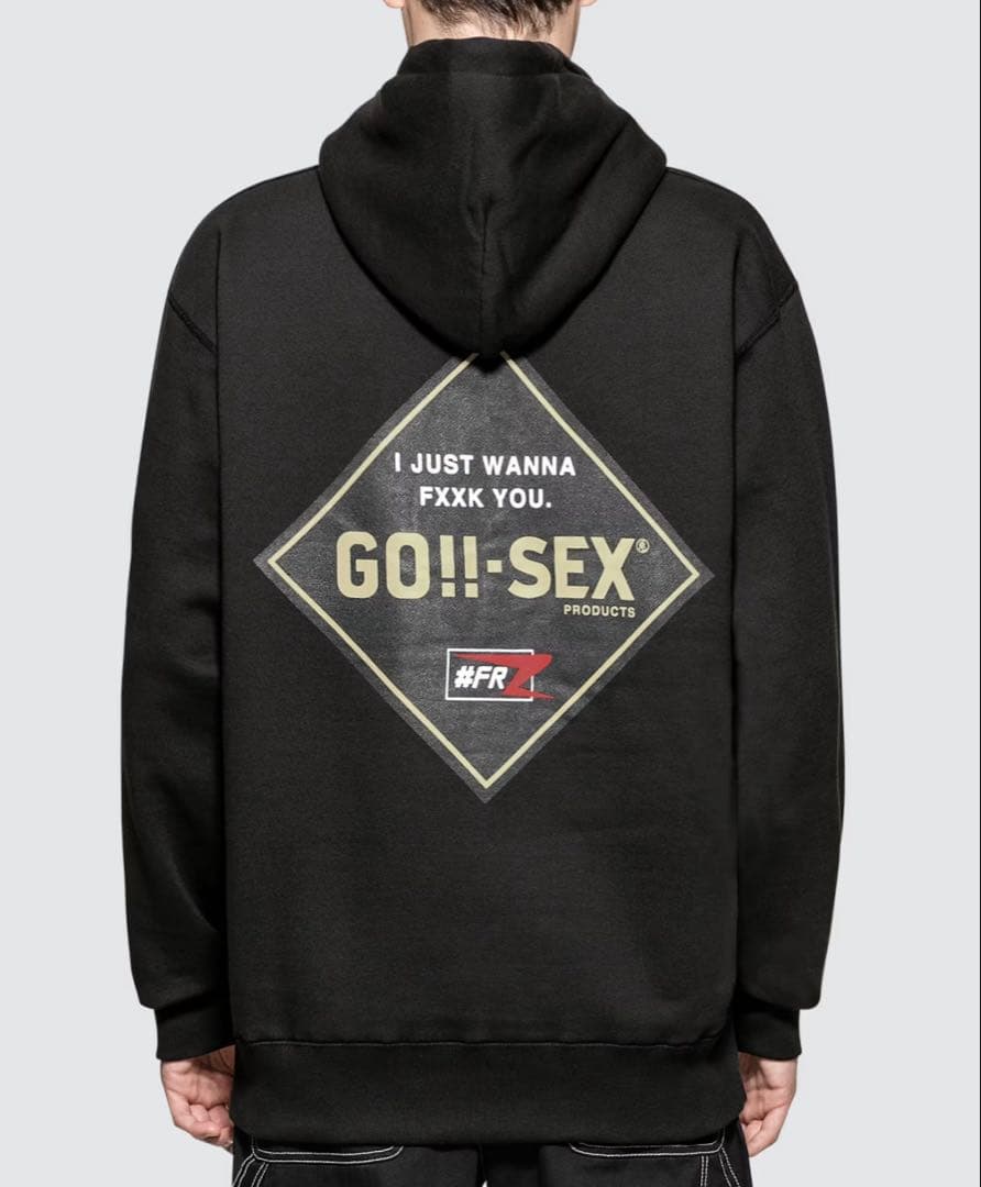 【値下げ】レア‼︎FR2 GO-SEX パーカー ブラック ビッグロゴ メンズ　L