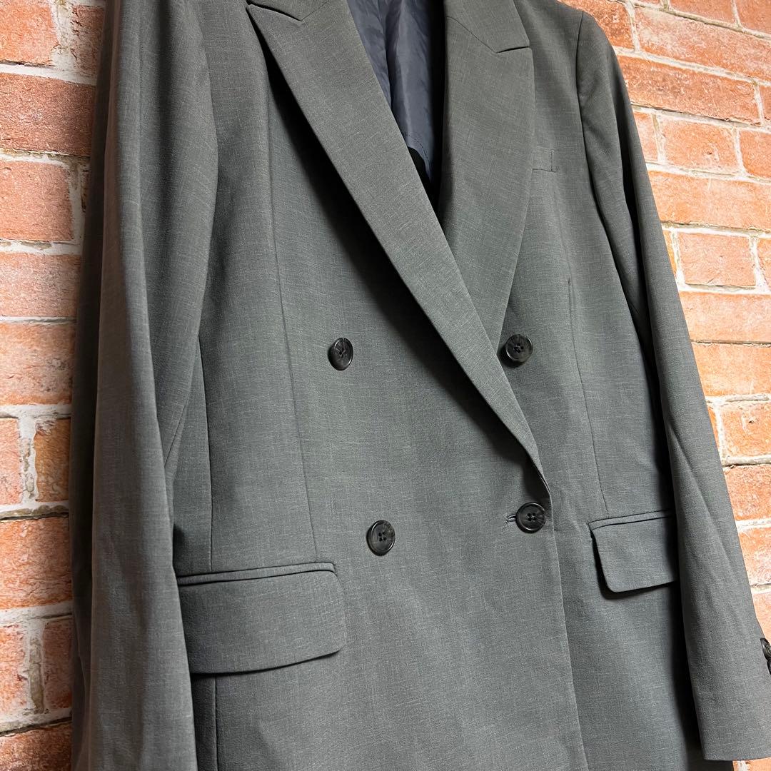 (現行品)スーツセレクト　ダブルスーツパンツセットアップ　洗える　ストレッチ