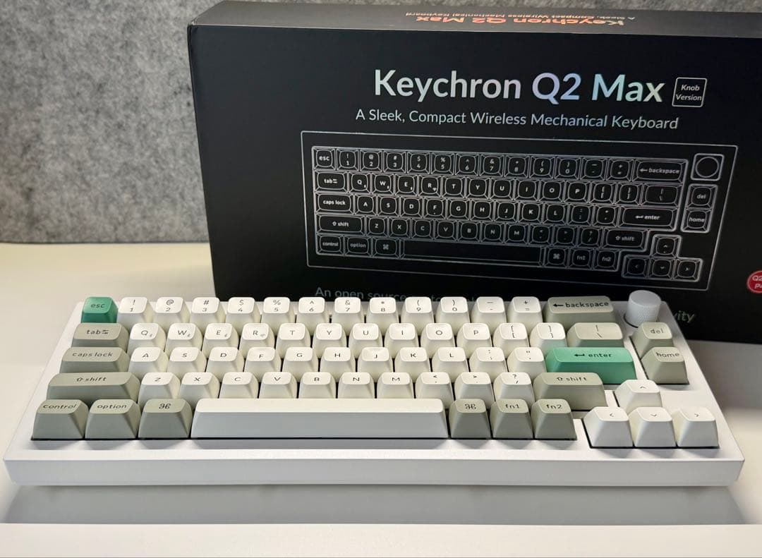 Keychron Q2 Max US配列 シェルホワイト バナナ軸