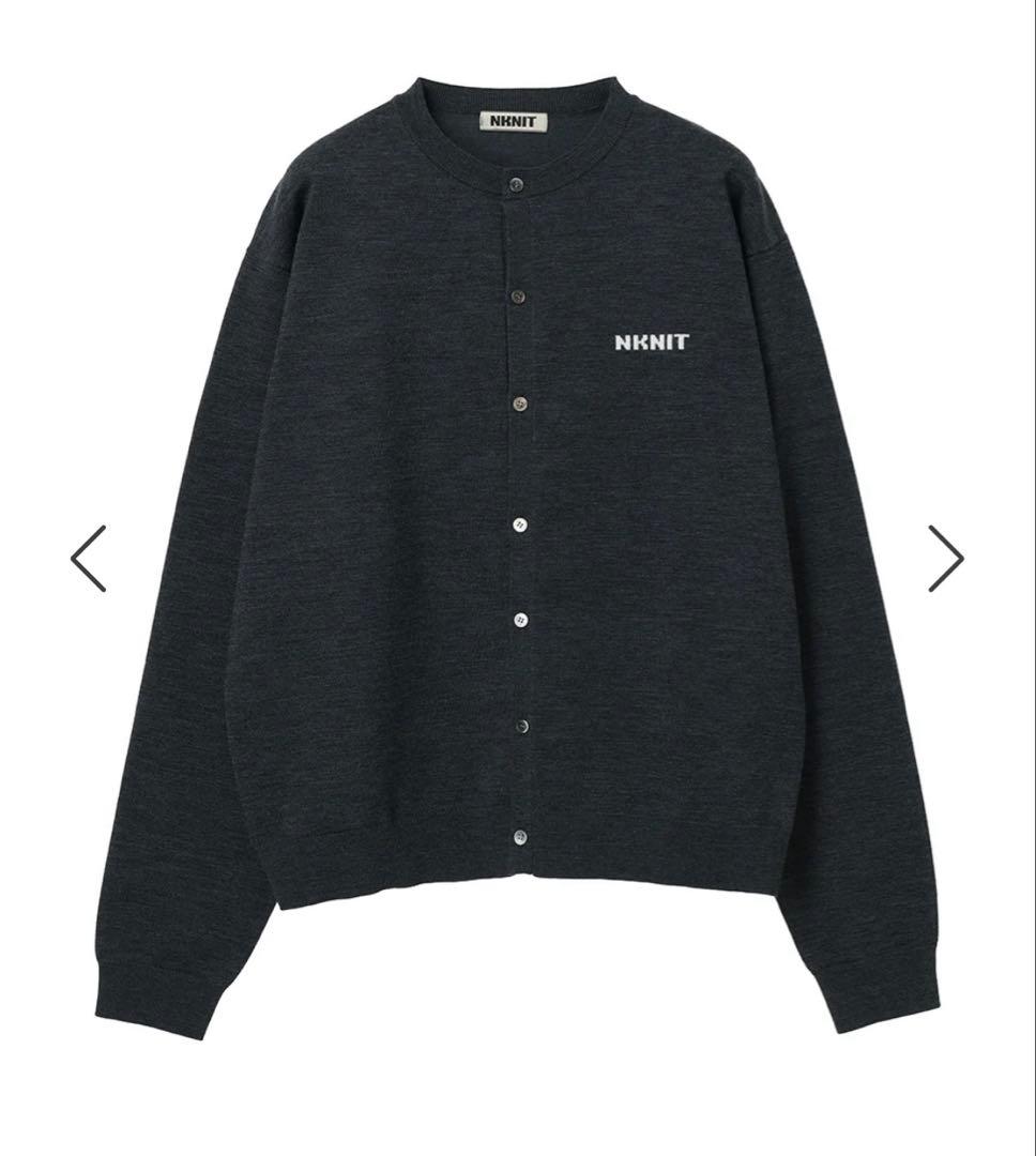 トップス NKNIT logo KNIT cardigan