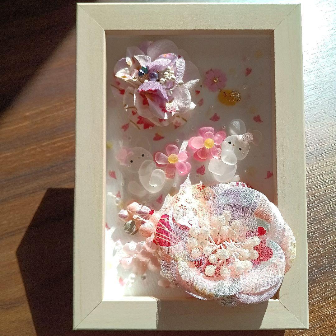 シーグラスアート　✧春の桜を夢飛行✧　洋風桜version