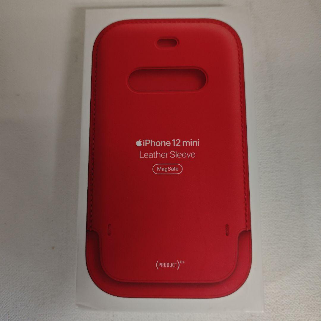 (b5)Apple iPhone 12 mini レザーケース 赤