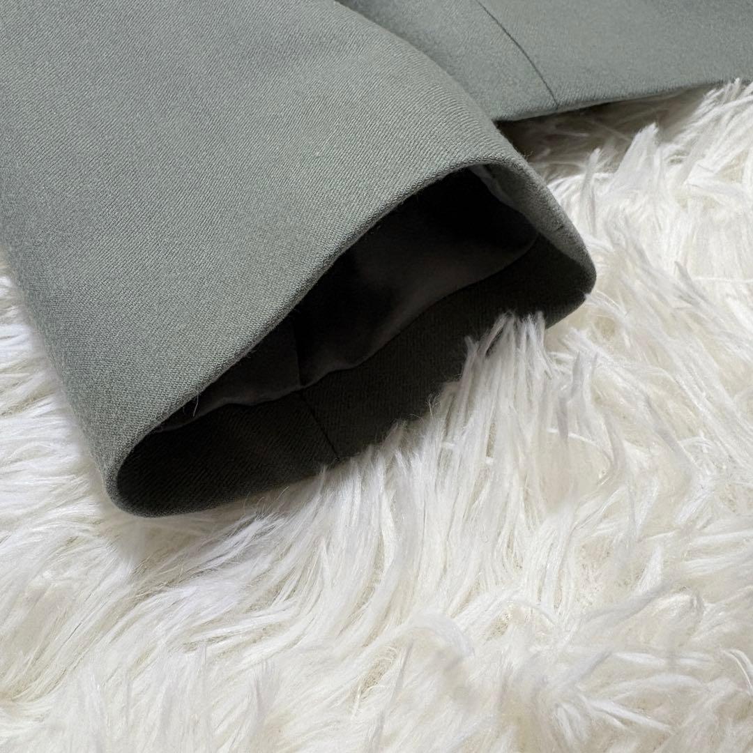 【極美品】セオリー セットアップ スーツ ノーカラー SAXONY ウエストゴム