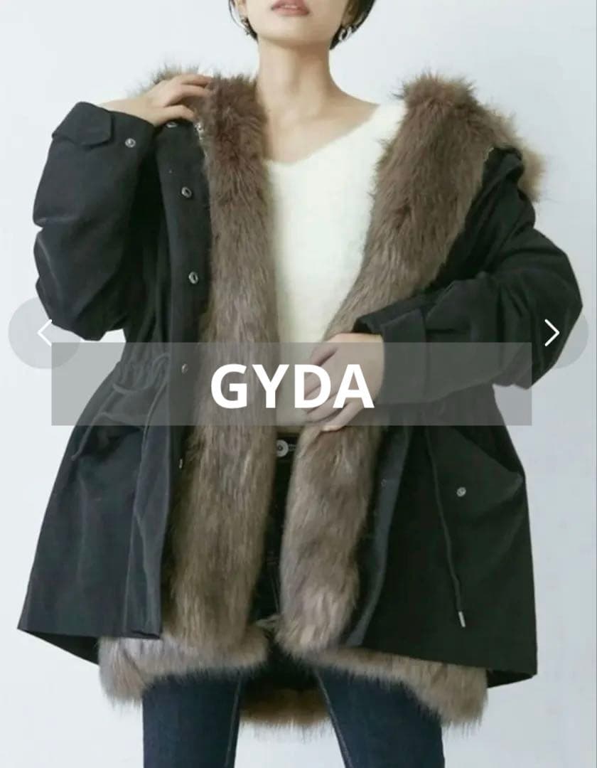 GYDA N3B エコファーアウター　ブラック　黒　完売色　フード　ビッグフード