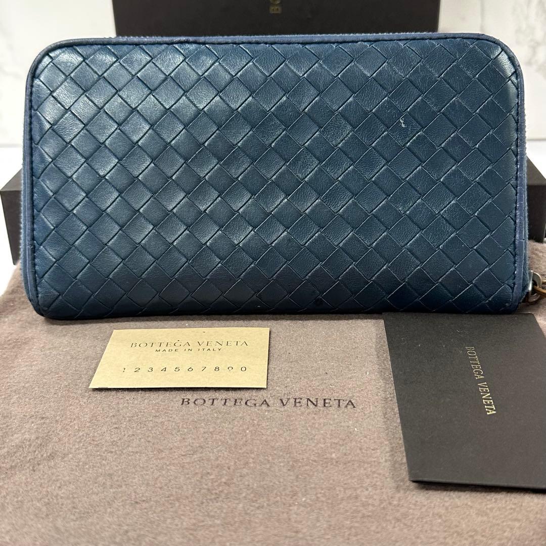 新品同様‼️ ボッテガヴェネタ　財布　長財布　イントレチャート　ラウンドファスナー