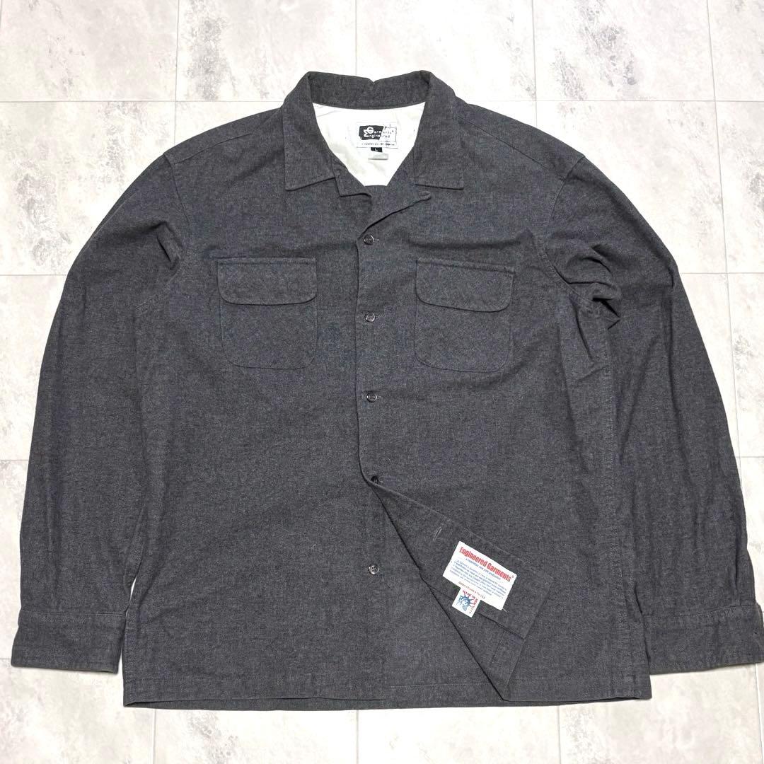 【USA製】エンジニアードガーメンツ オープンカラーシャツ コットンフランネル