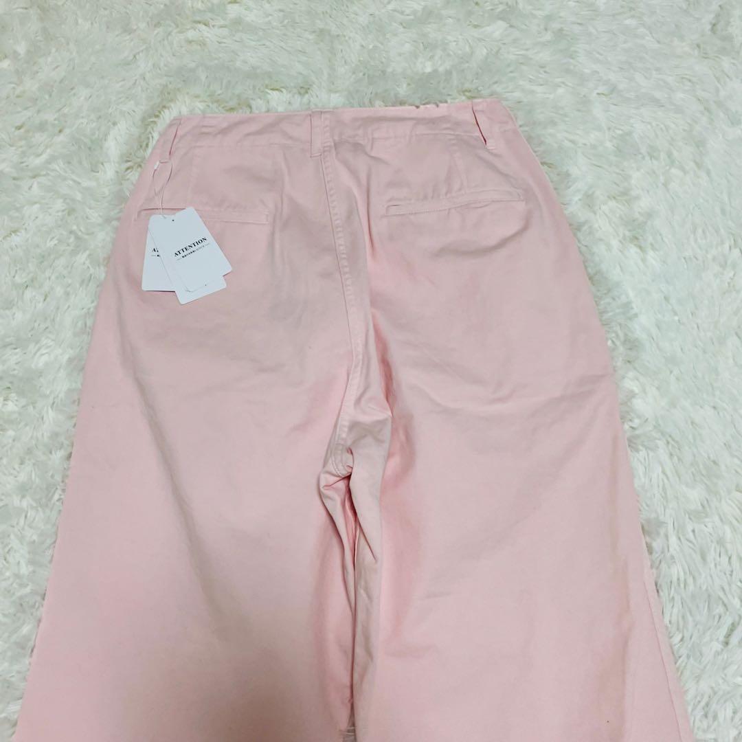 新品 スピックアンドスパン Higuchi×S チノワイドパンツ ピンク ３８