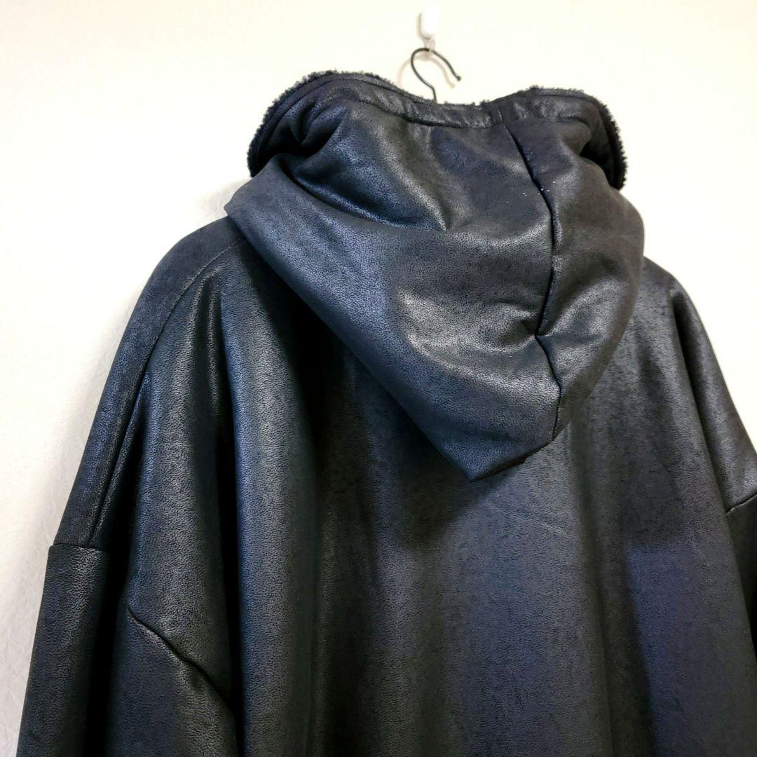 【BACKSTAGE PASS】新品MSG　ビッグシルエット フードボアコート