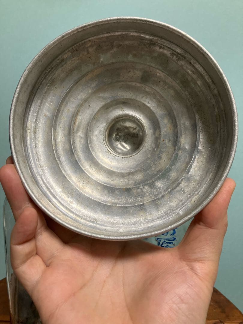 お医者がススメル滋養のお菓子！乳菓カルケットのニ面文字入り駄菓子瓶◇昭和レトロ