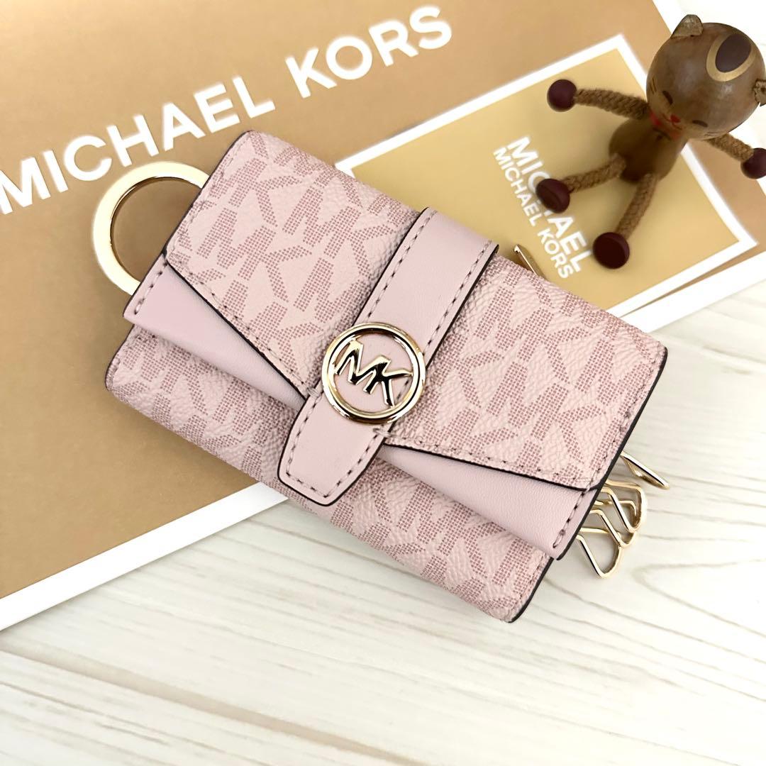 新品 MICHAEL KORS 折り財布 キーケース ピンク 三つ折り財布