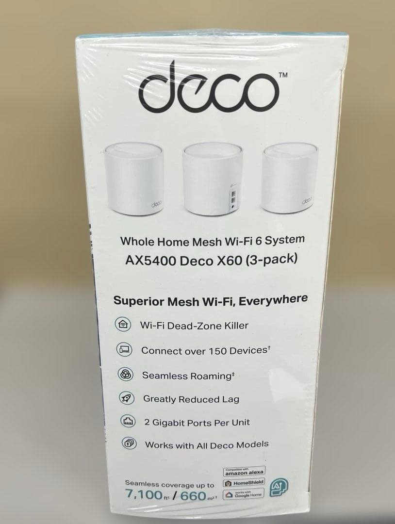 512415 TP-Link メッシュ WiFi 6 ルーター Deco X60