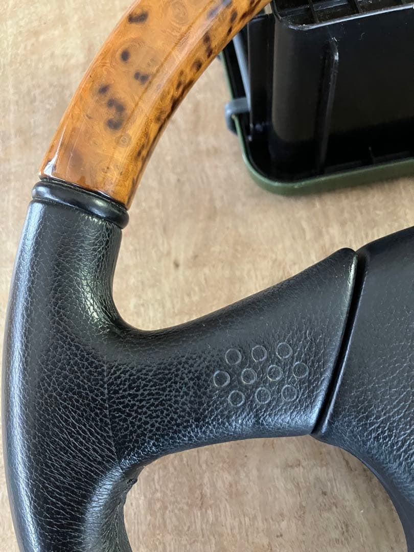 momo オリンピック3 36.5π レザーマホガニーウッドコンビ絶版品