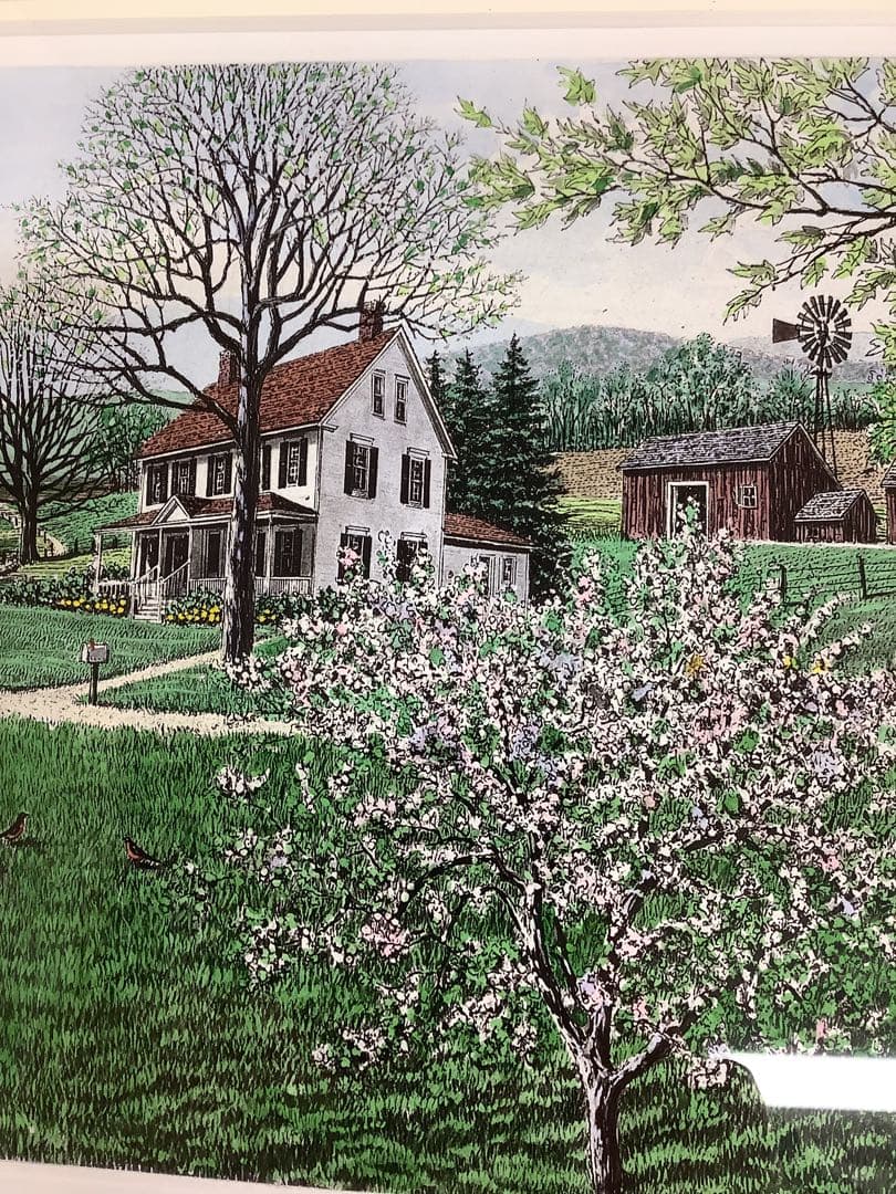 キャロル・コレット 「Spring Morning」 手彩色銅版画？