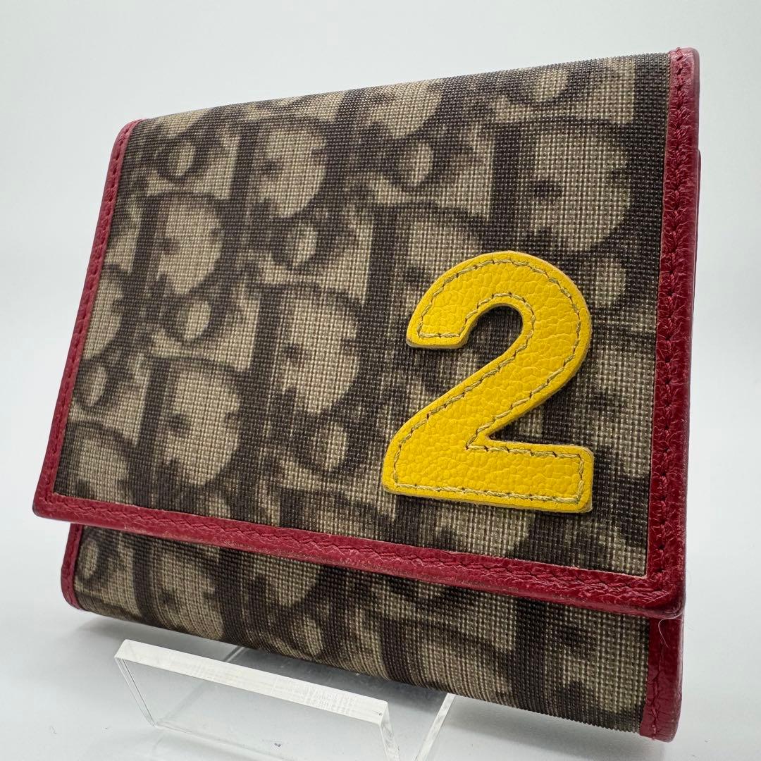 クリスチャンディオール　二つ折り財布　ナンバー2 トロッター　オブリーク柄　総柄